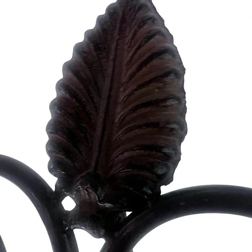 Bronzed Iron Easel‎ Plate Book Stand Display Holder Leaf Scroll 22x14